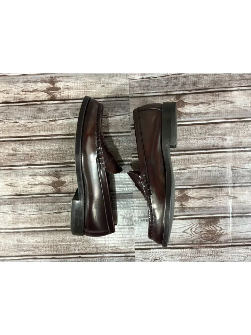 HARUTA 906 Penny Loafers Leather Size 25.5 EEE JP 7.5 US burgundy made in Japan